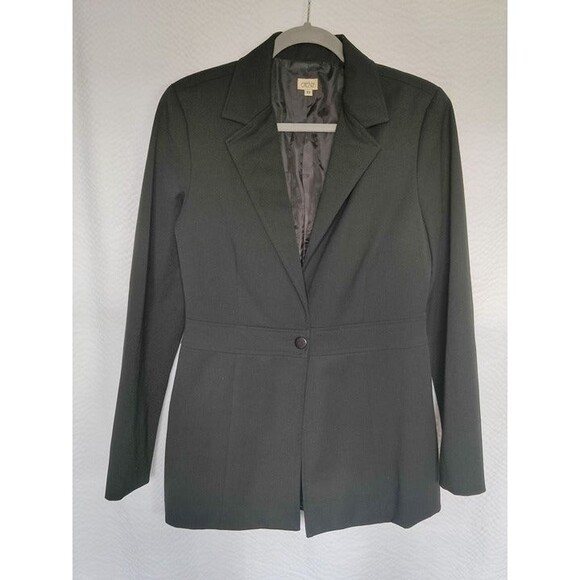 Sleek CACHE Black Blazer! Size‎ 10 Jacket Women's Fitted Stretch Career - Picture 3 of 6